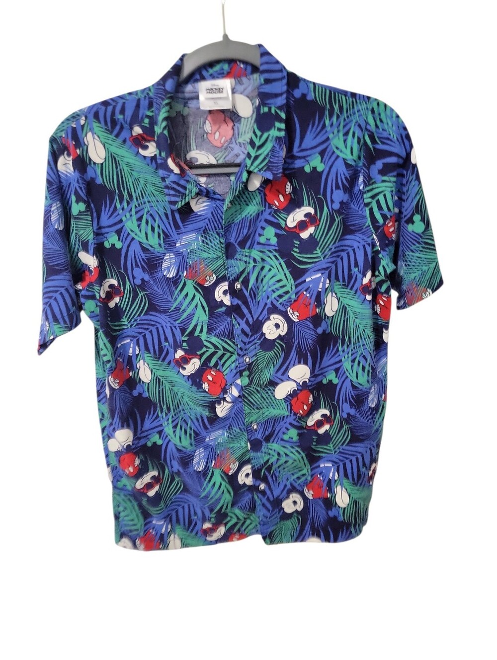 Disney Kids Mickey Mouse Tropical Print Shirt-XL